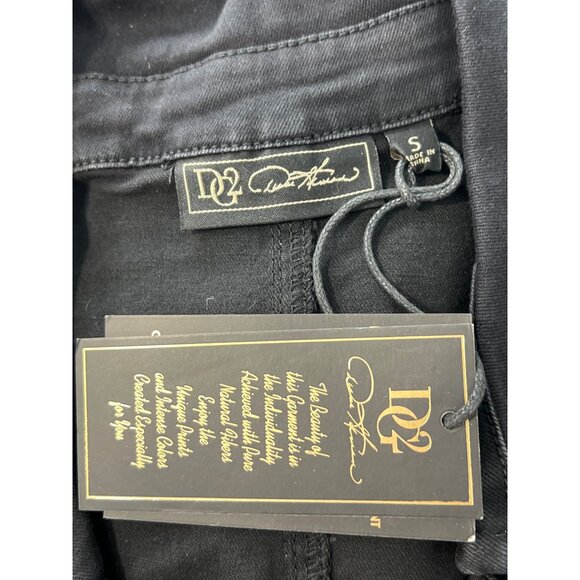 DG2 by Diane Gilman New Classic Stretch Denim City Jacket Size Small Black NEW - Picture 3 of 7